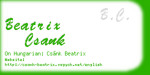 beatrix csank business card
