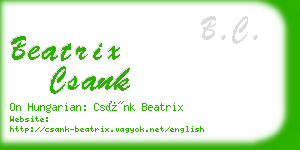 beatrix csank business card